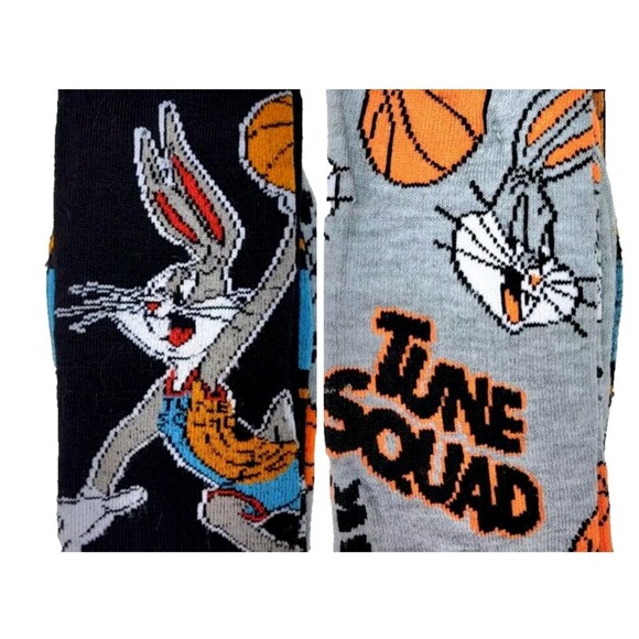 SPACE JAM Bugs Bunny A New Legacy Tune Squad Basketball Crew Socks 2 Pair Pack - Picture 1 of 5